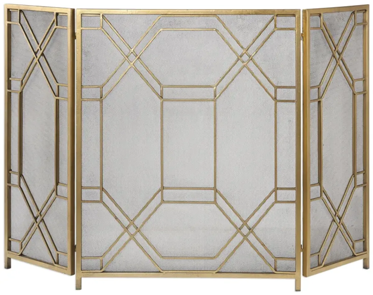 Rosen Gold Fireplace Screen