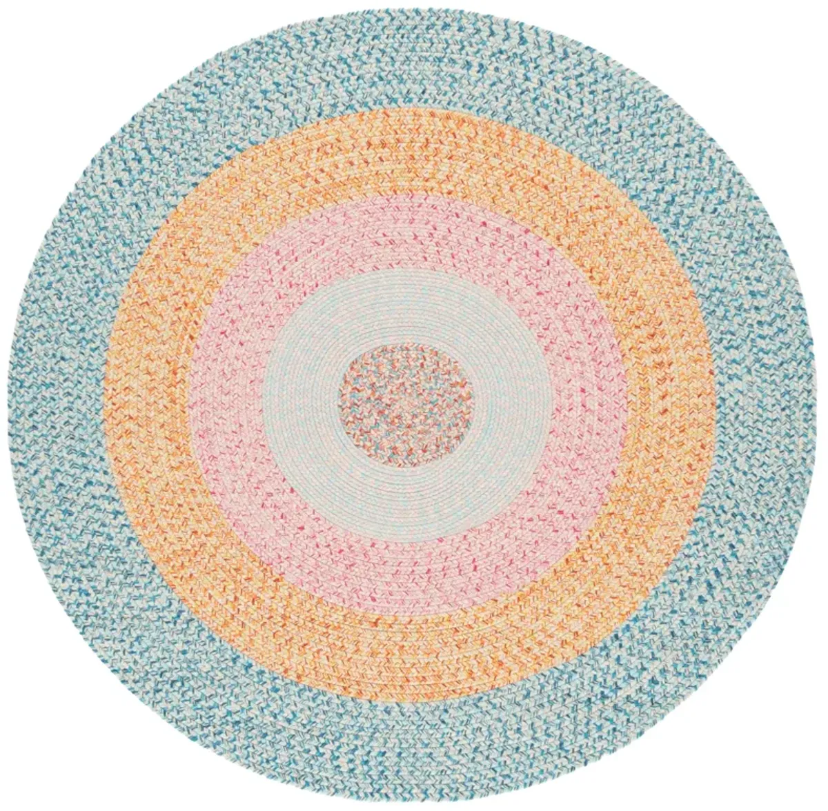BRAIDED Hand Woven 3' x 3' Round area rug