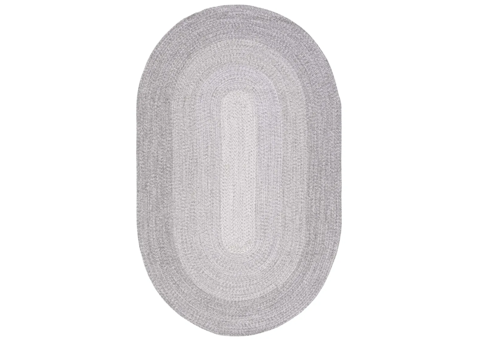 BRAIDED 220 GREY 9' x 12' Oval Oval Rug