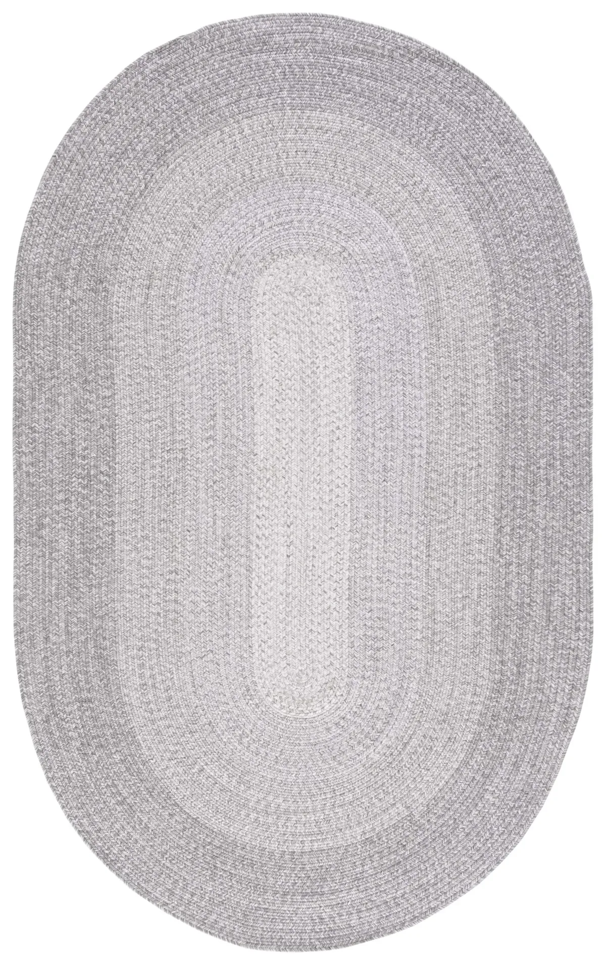 BRAIDED 220 GREY 9' x 12' Oval Oval Rug