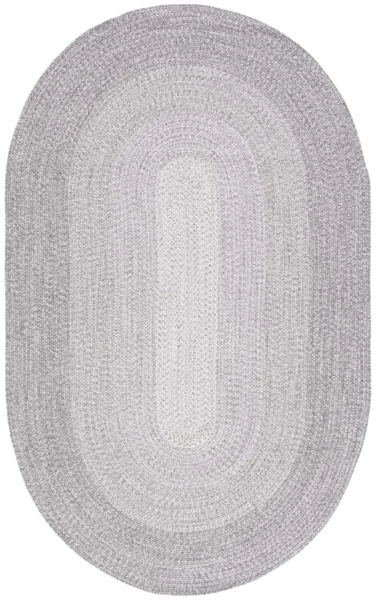 BRAIDED 220 GREY 9' x 12' Oval Oval Rug