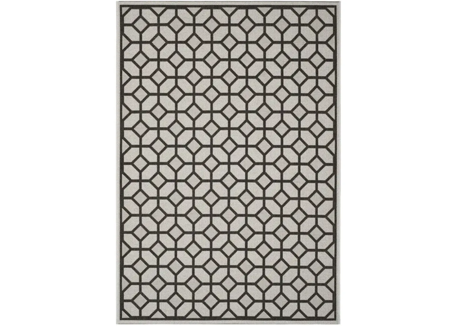 LINDEN 127 Collection LND127A-5 Light Grey / Charcoal 5'-3" X 7'-6"