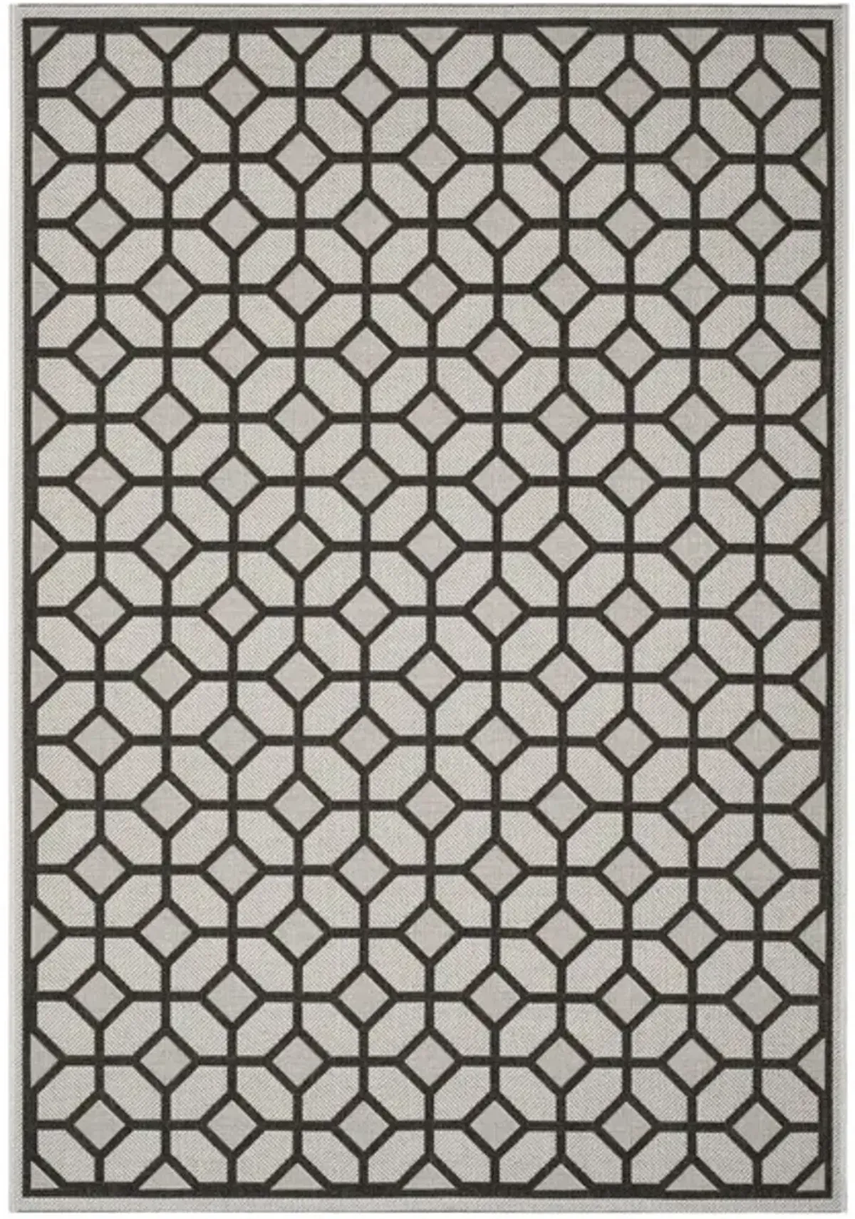 LINDEN 127 Collection LND127A-5 Light Grey / Charcoal 5'-3" X 7'-6"