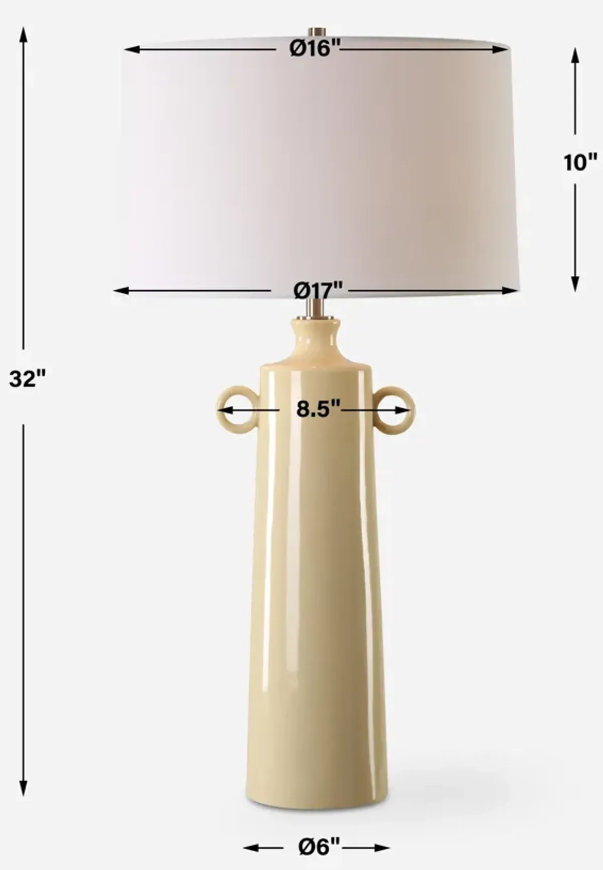 Florero Pale Yellow Table Lamp