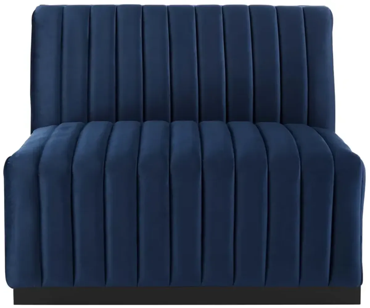 Conjure Channel Tufted Performance Velvet Armless Chair