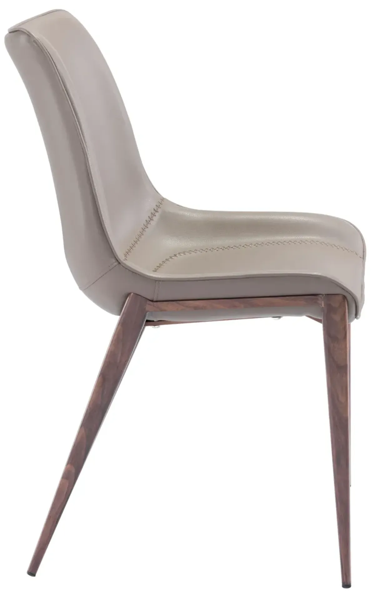 Magnus Dining Chair (Set of 2) Brown & Walnut