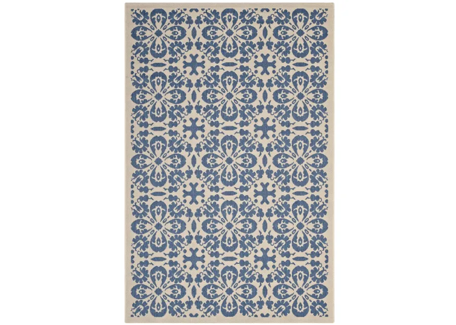 Ariana Vintage Floral Trellis 9x12 Indoor and Outdoor Area Rug