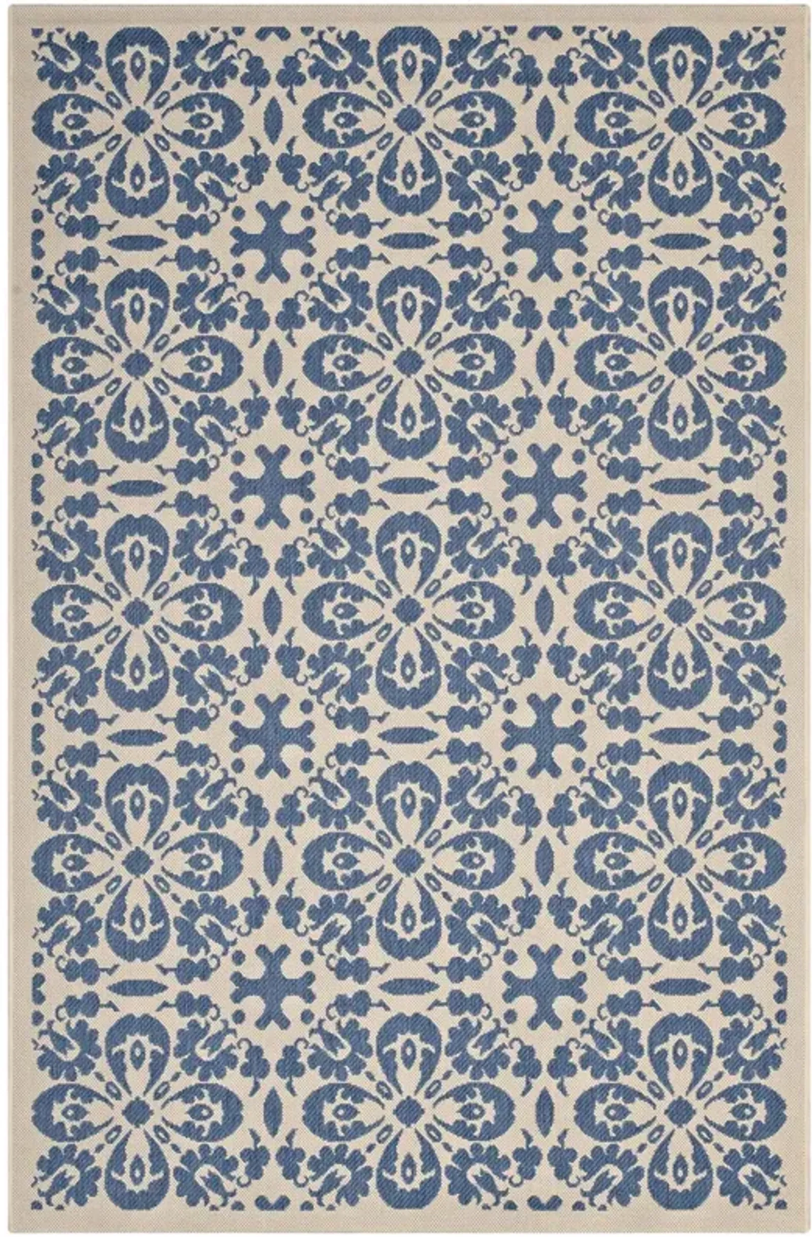 Ariana Vintage Floral Trellis 9x12 Indoor and Outdoor Area Rug