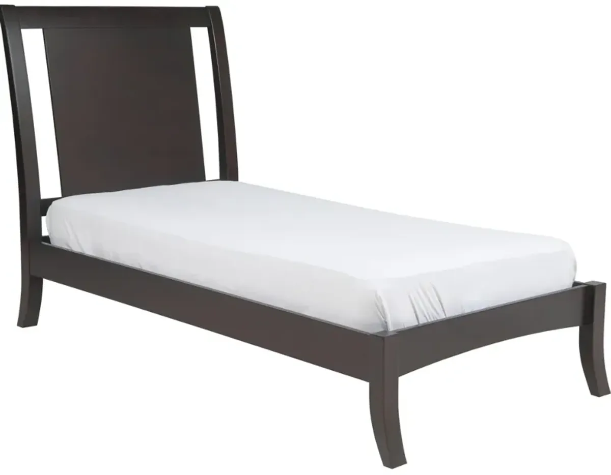 Nevis Full Size Low Profile Sleigh Bed In Espresso