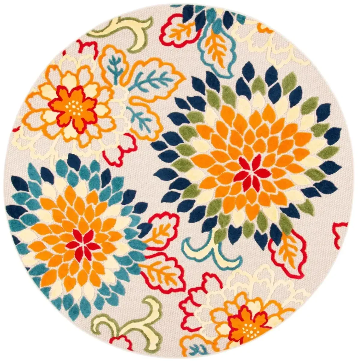 CABANA 391 IVORY  8' x 8' Round Round Rug