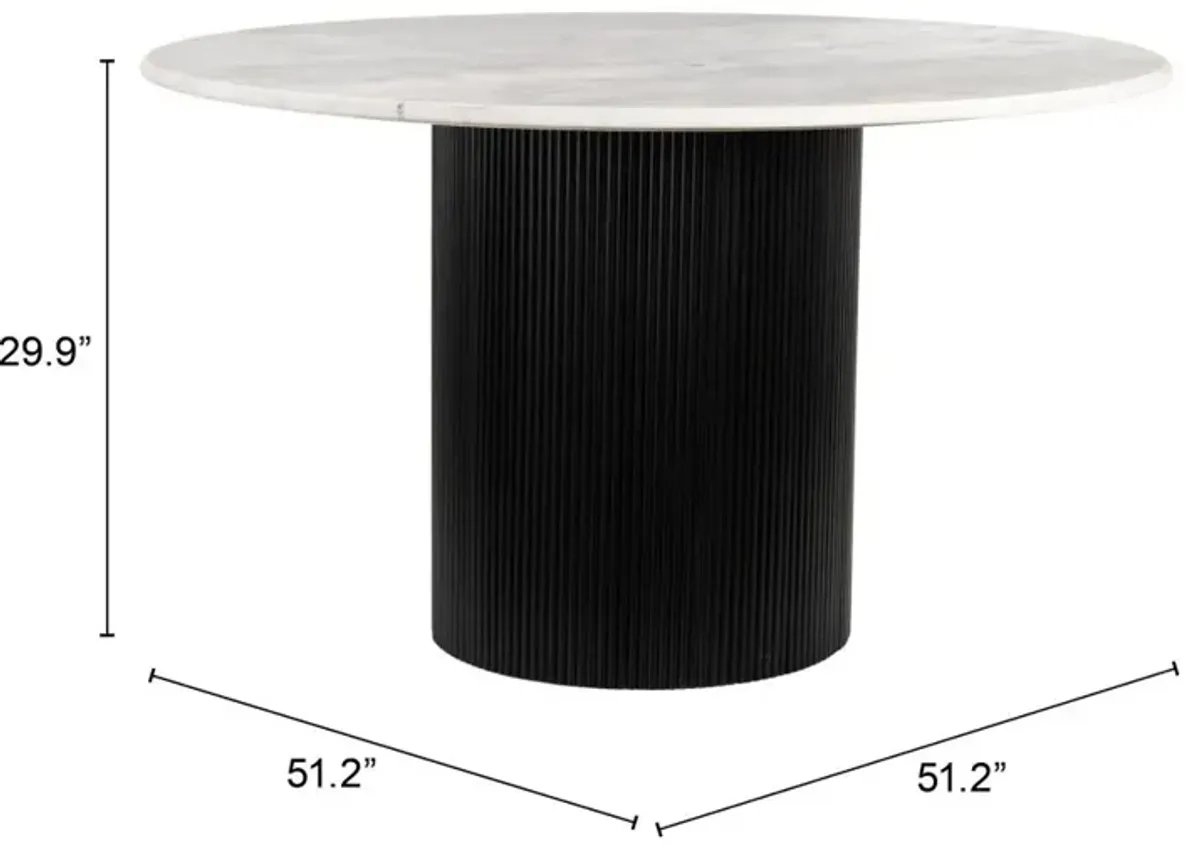 Izola Dining Table White & Black