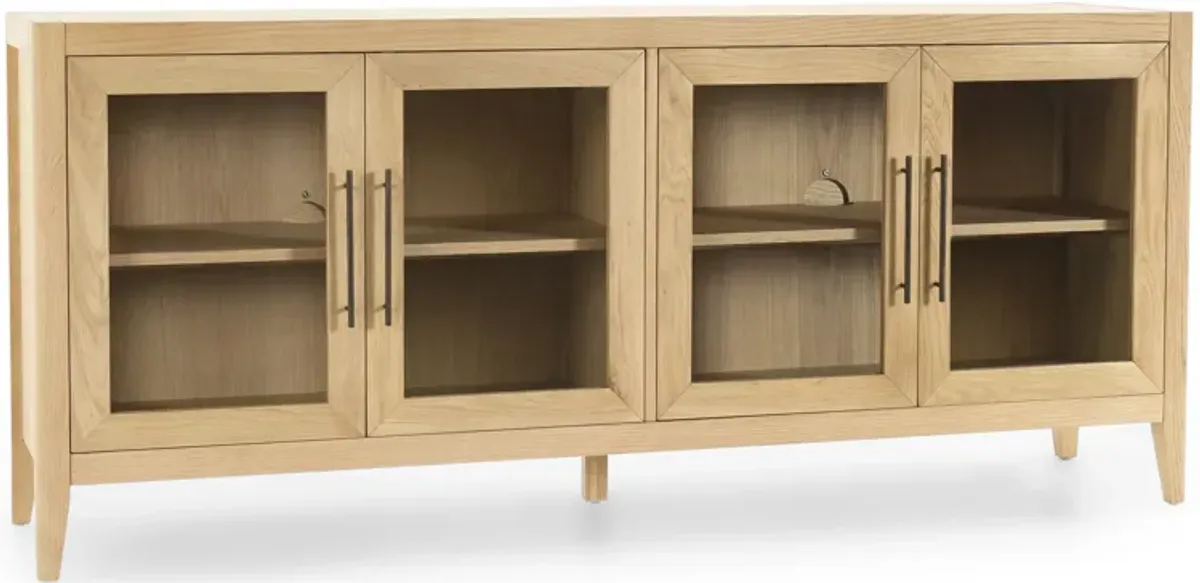 Beechgrove Four Door Sideboard in Natural Brown