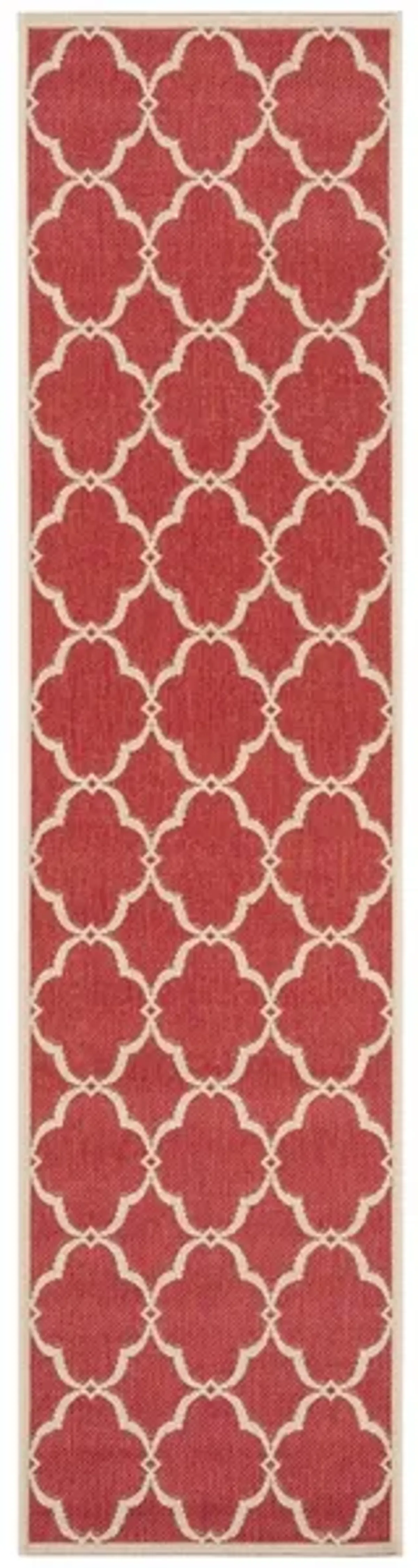 Safavieh BEACH HOUSE Collection BHS125Q-28 Red / Creme 2'-2" X 8'