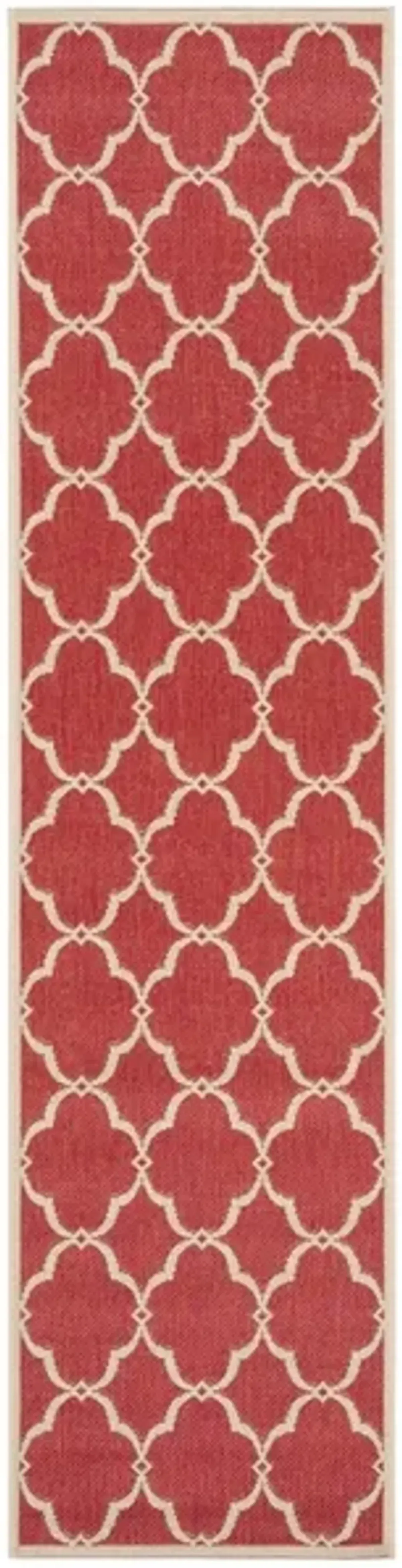 Safavieh BEACH HOUSE Collection BHS125Q-28 Red / Creme 2'-2" X 8'