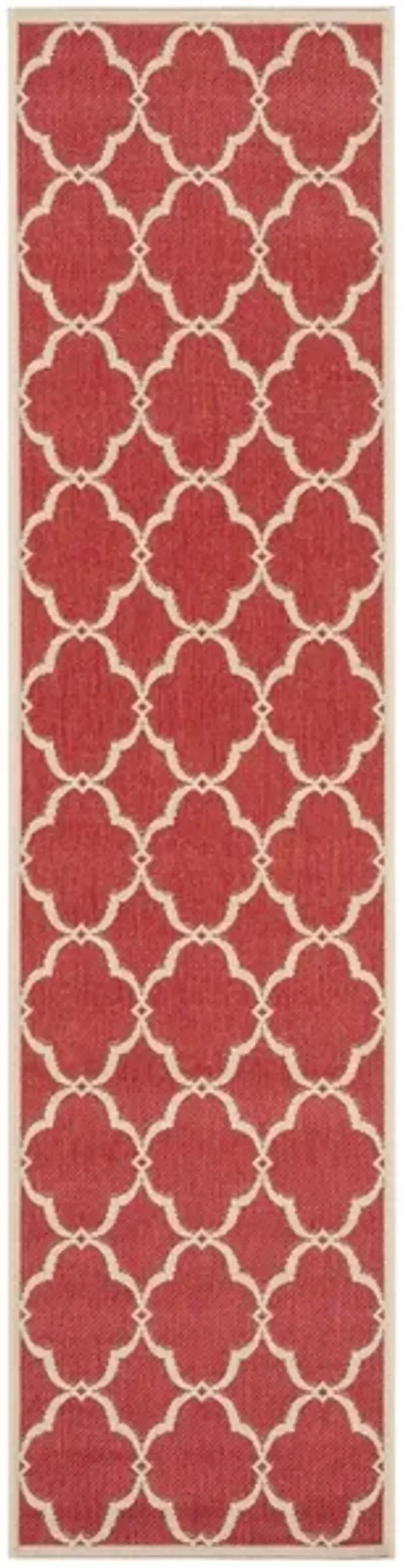 Safavieh BEACH HOUSE Collection BHS125Q-28 Red / Creme 2'-2" X 8'