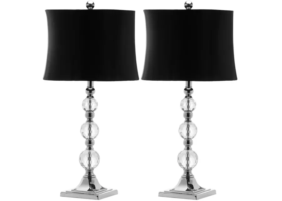 Maeve 28-Inch H Crystal Ball Lamp - Set of 2