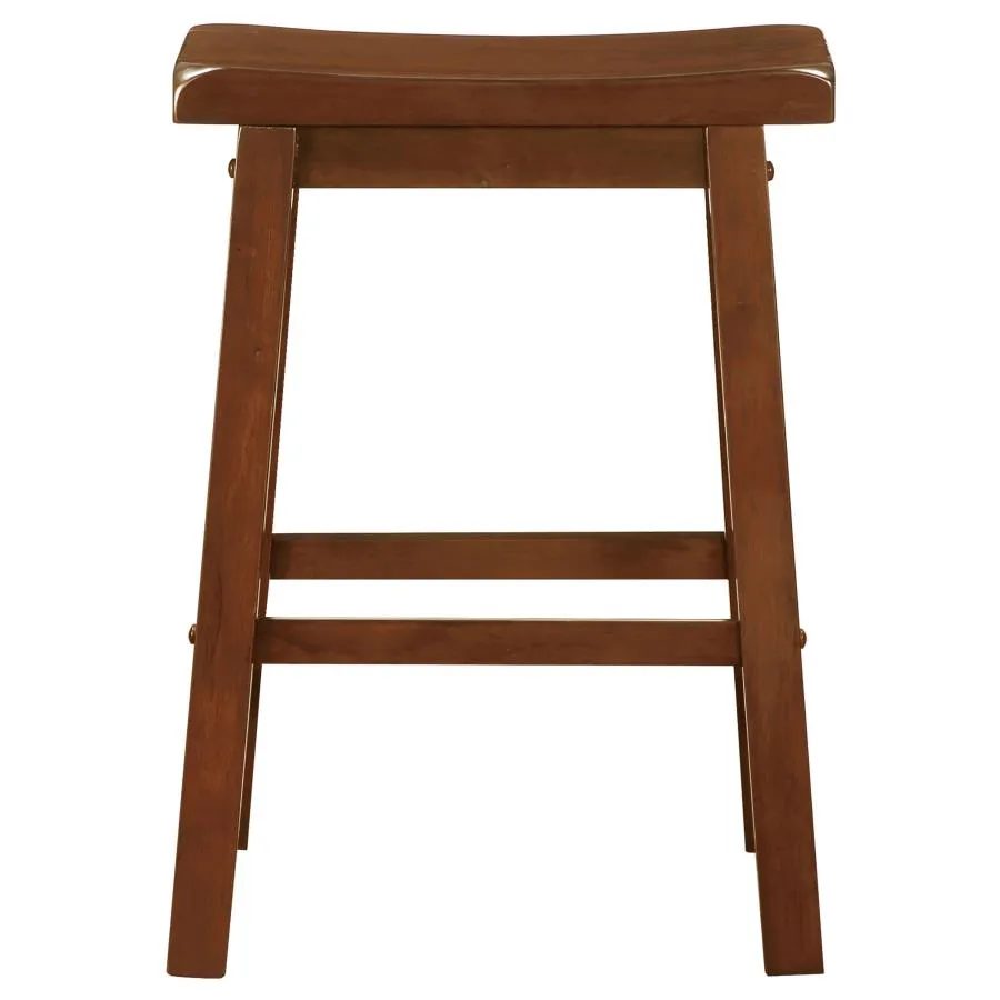 Durant Wooden Counter Height Stools Chestnut (Set of 2)