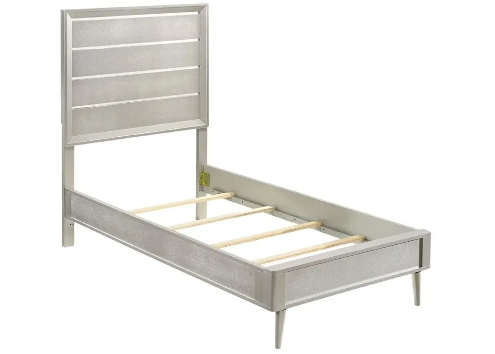 Ramon Twin Panel Bed Metallic Sterling