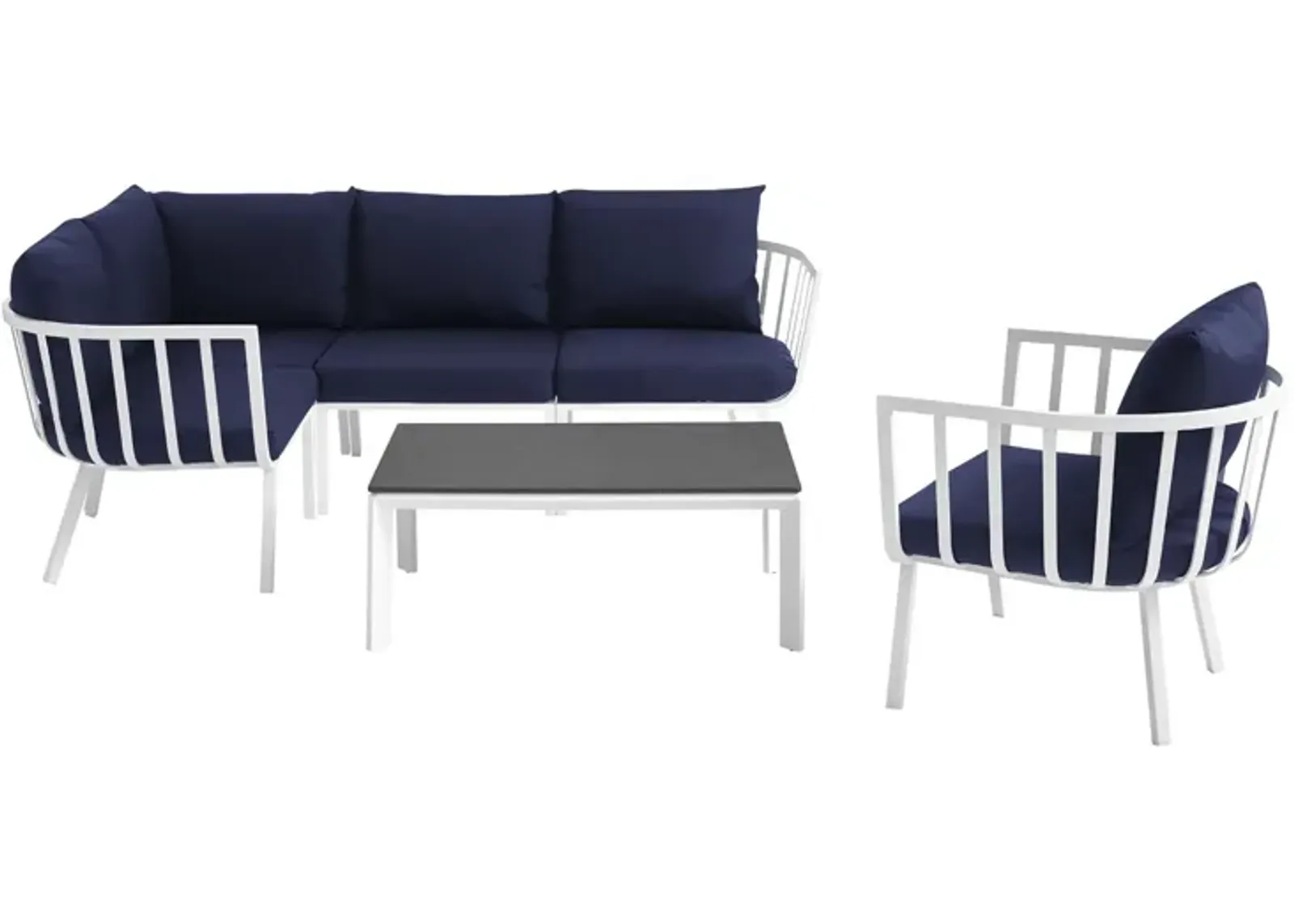 Riverside 6 Piece Outdoor Patio Aluminum Set