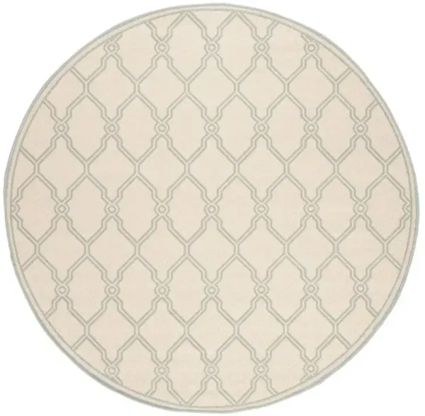 LINDEN 124 Collection LND124L-6R Cream / Aqua 6'-7" X 6'-7" Round