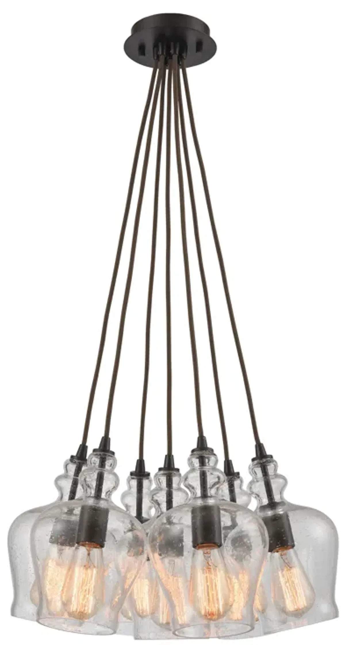 Menlow Park 19" Wide 7-Light Multi Pendant - Oil Rubbed Bronze