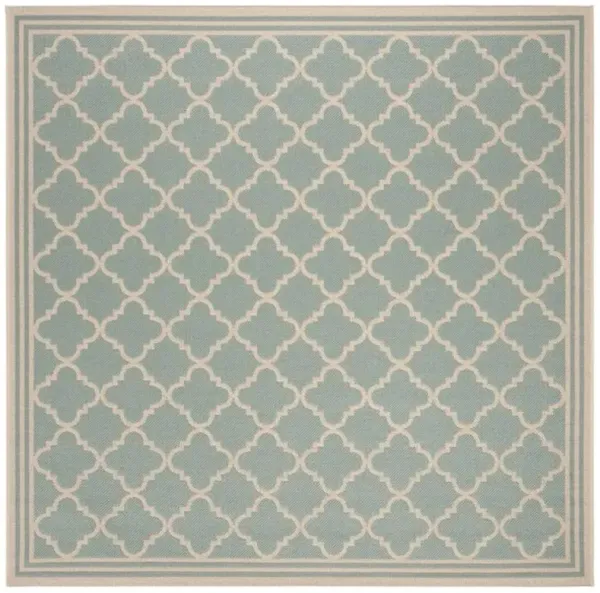 LINDEN 121 Collection LND121K-6SQ Aqua / Cream 6'-7" X 6'-7" Square