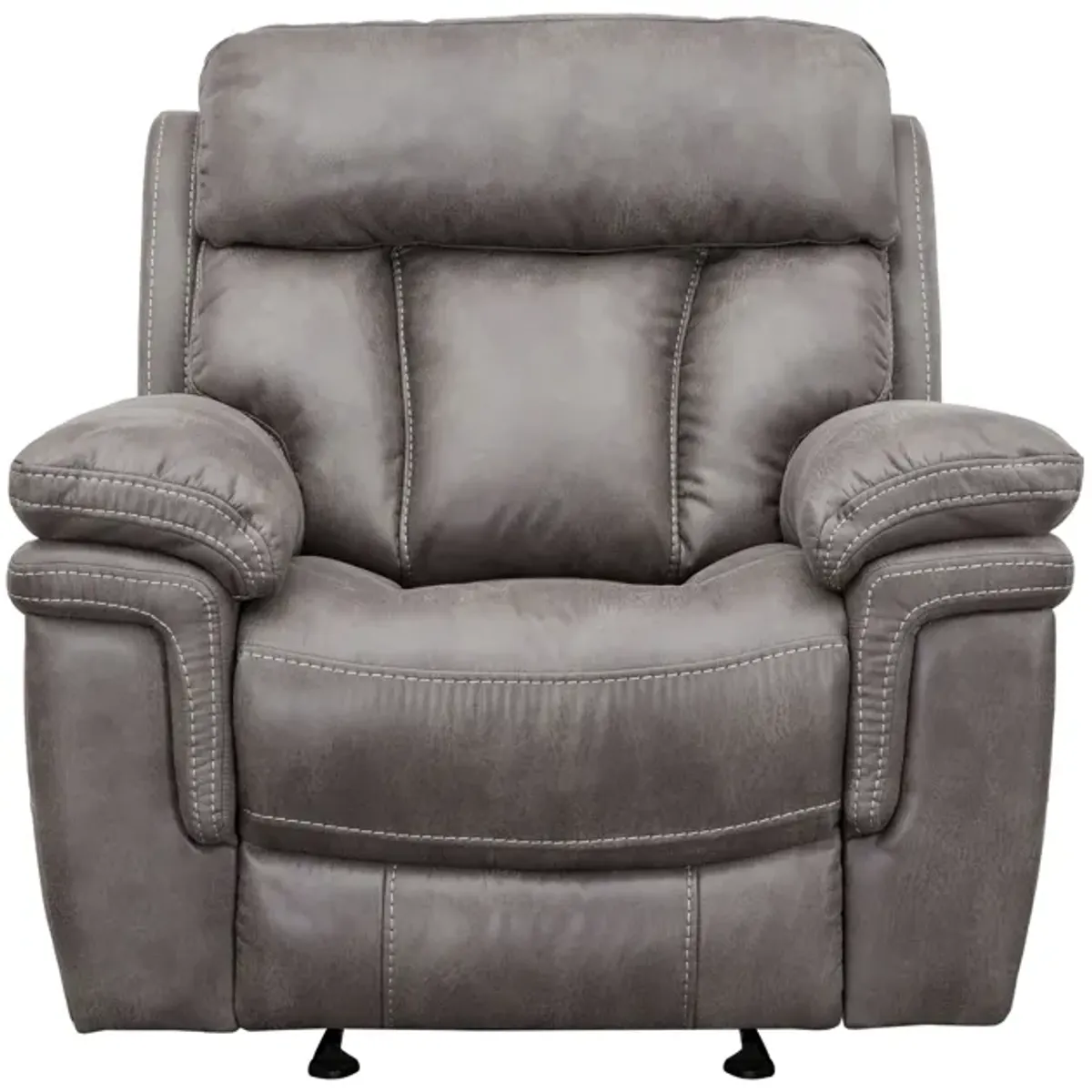 Estelle Power Recliner Chair in Gunmetal Fabric