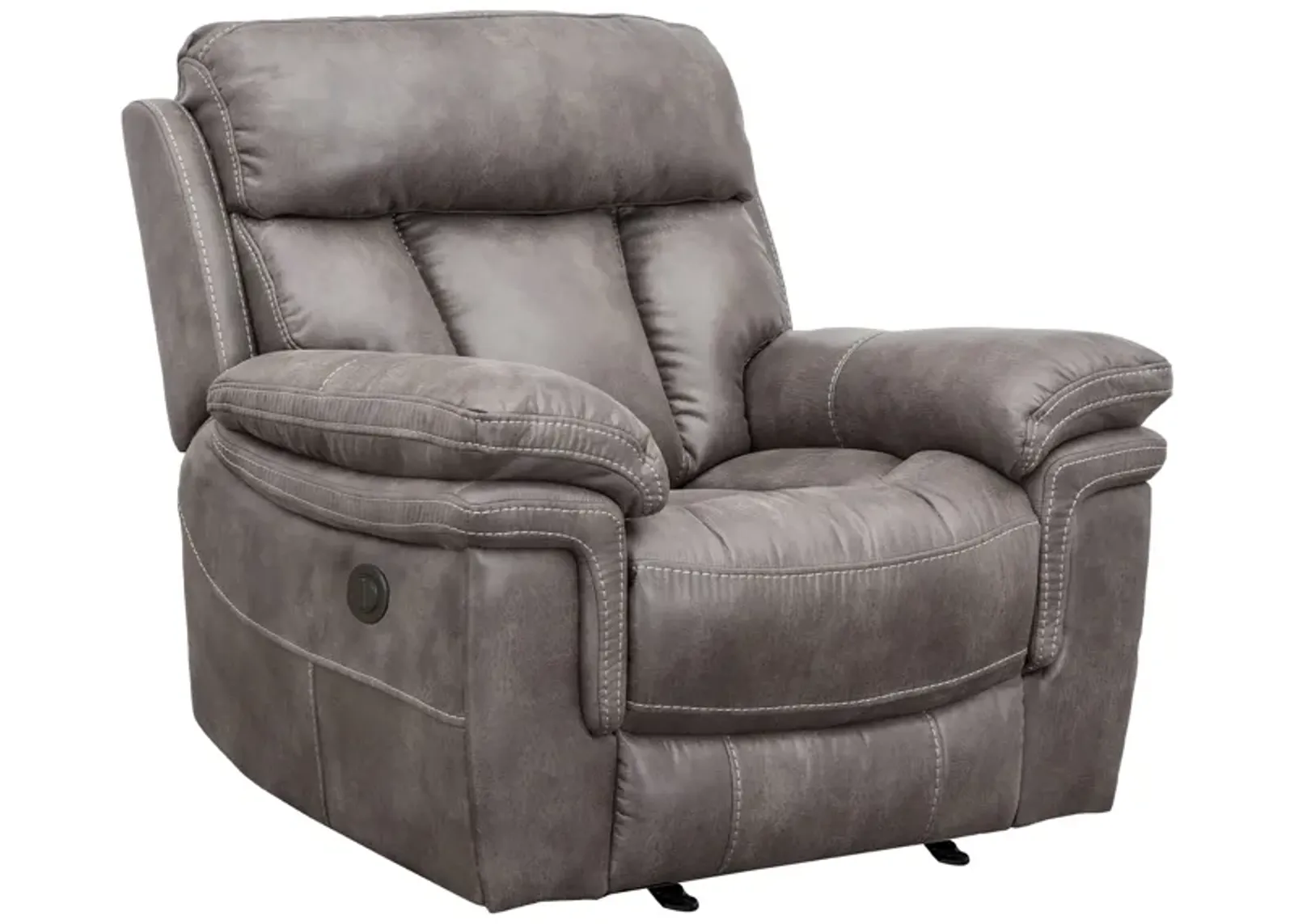 Estelle Power Recliner Chair in Gunmetal Fabric