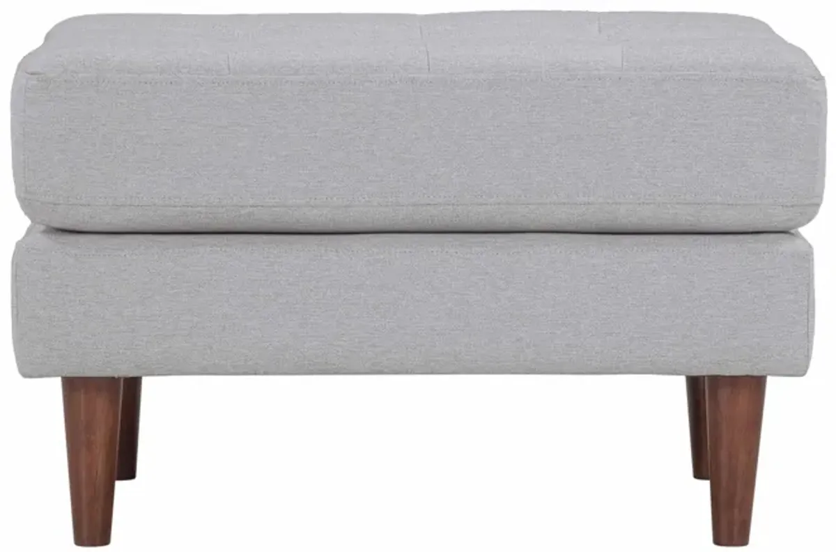 Cave Gray Tweed Ottoman