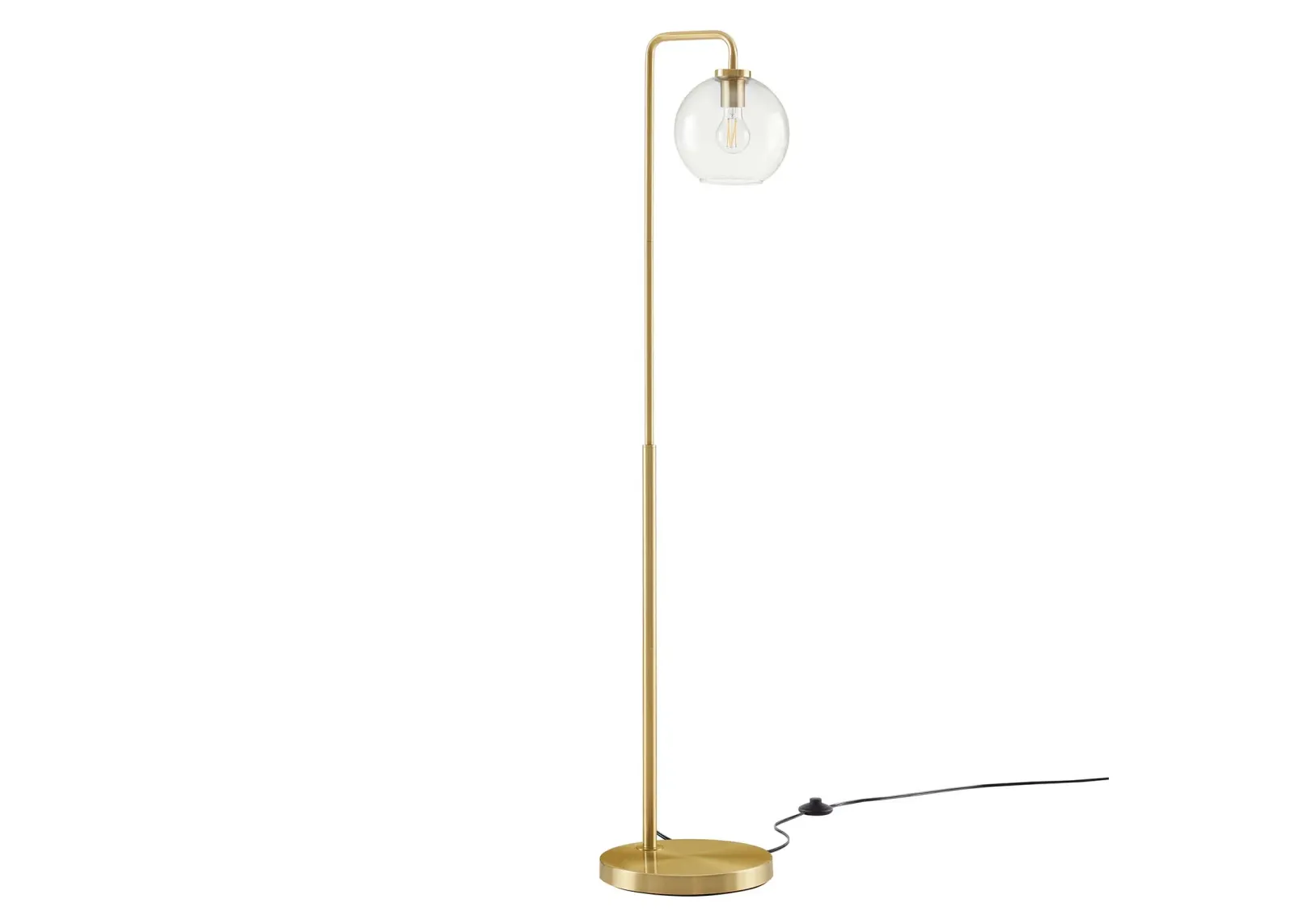 Silo Glass Globe Glass and Metal Floor Lamp