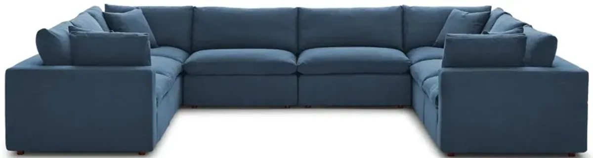 Commix Down Filled Overstuffed 8 Piece Sectional Sofa Set