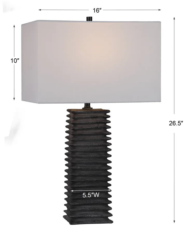 Sanderson Metallic Charcoal Table Lamp