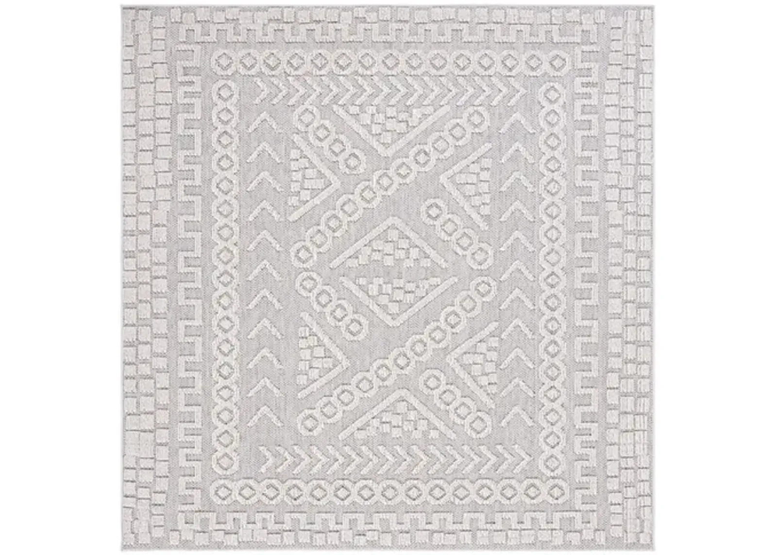 GLOBAL 202 Grey  6'-7' X 6'-7' Square Square Rug