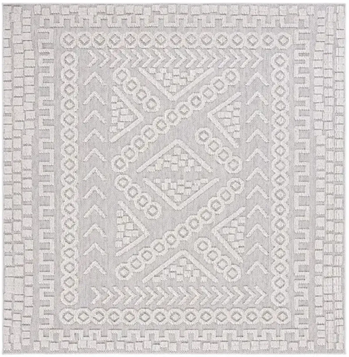 GLOBAL 202 Grey  6'-7' X 6'-7' Square Square Rug