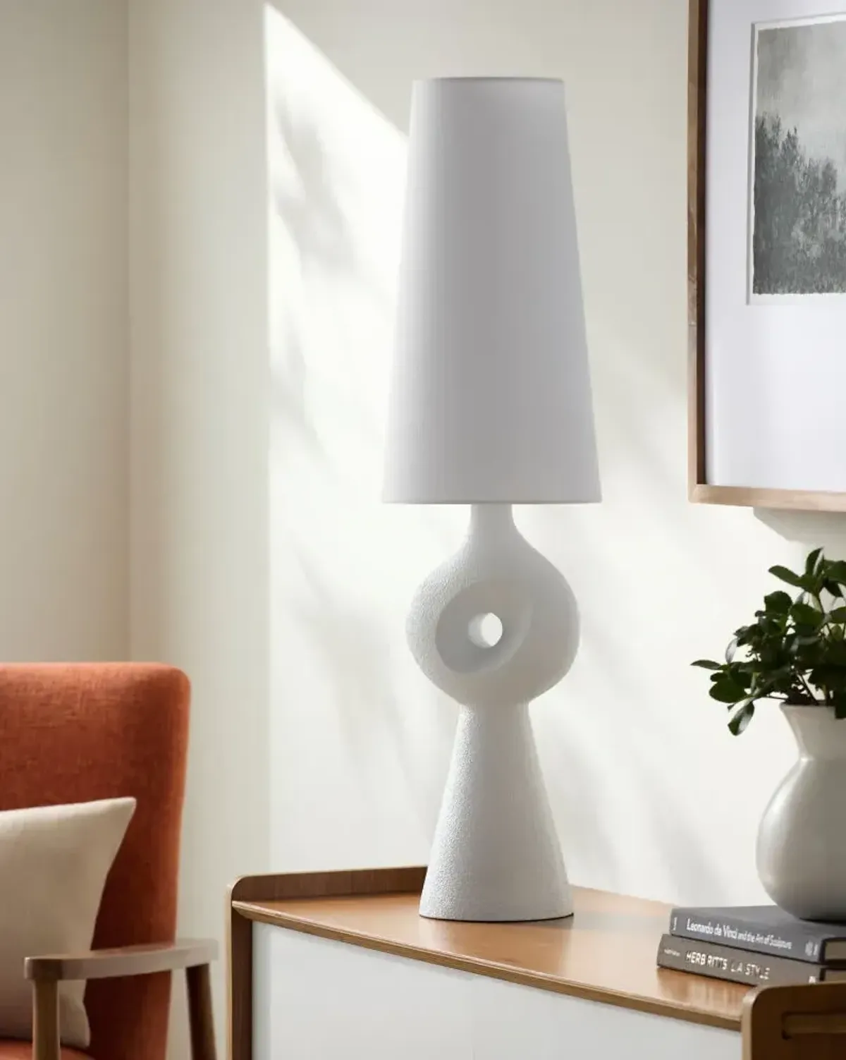 Firkel FKE-001 35"H x 9"W x 9"D Accent Table Lamp