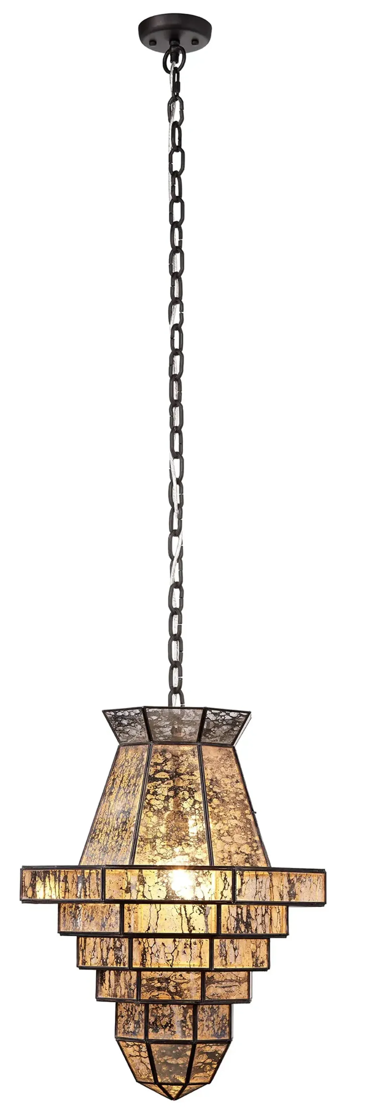 Imperial 1-Light Glass and Metal Pendant