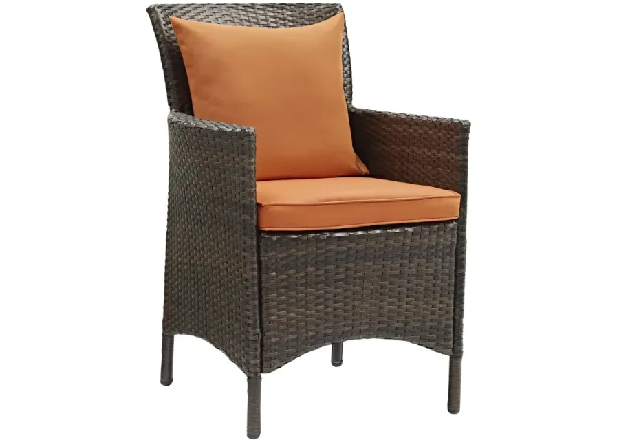 Conduit Outdoor Patio Wicker Rattan Dining Armchair