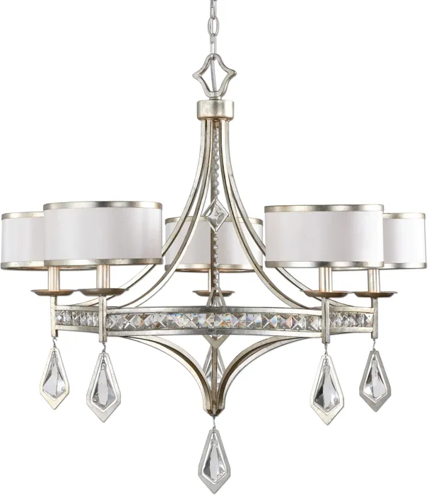 Tamworth 5 Light Silver Champagne Chandelier