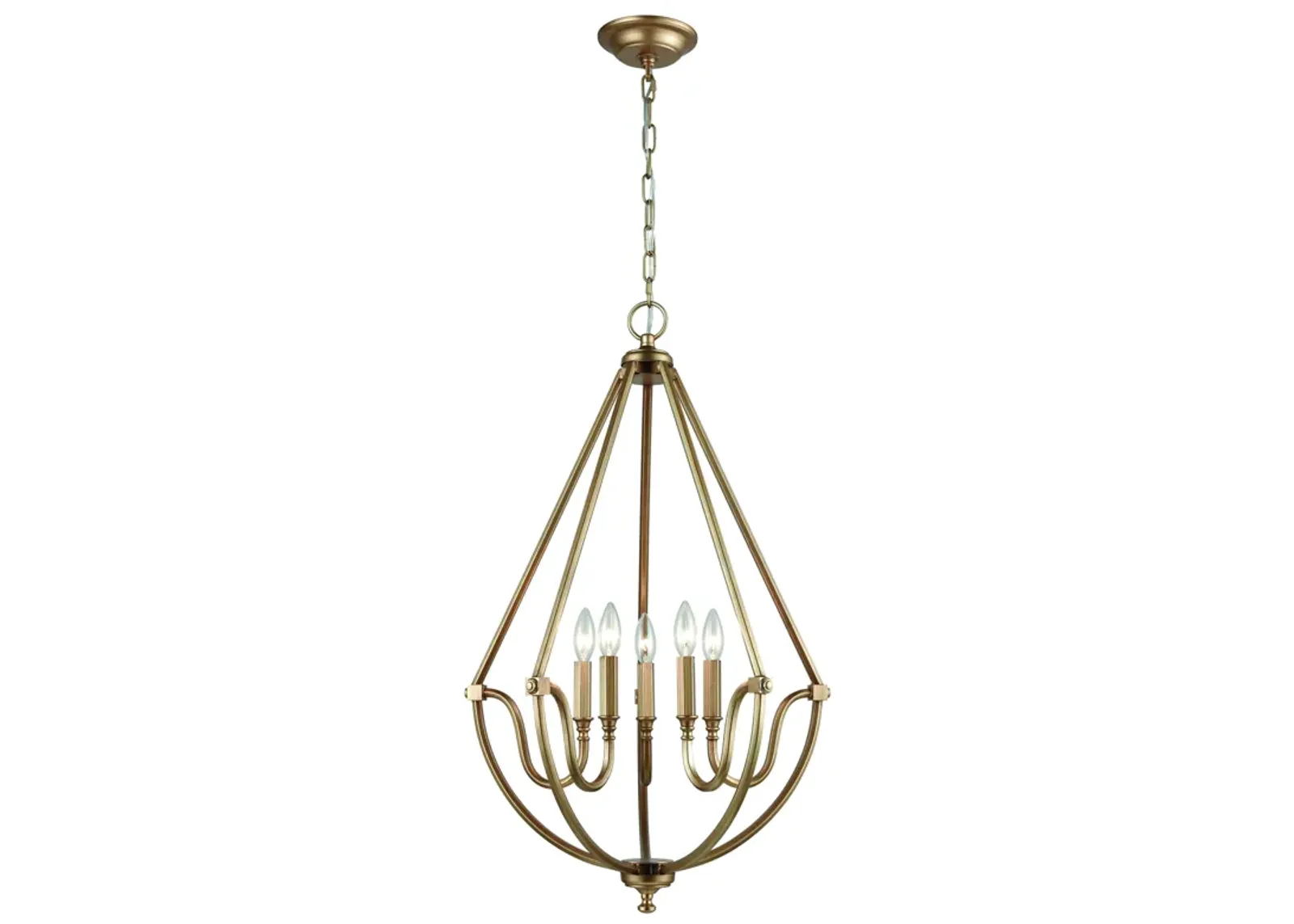 Stanton 22" Wide 5-Light Chandelier - Matte Gold