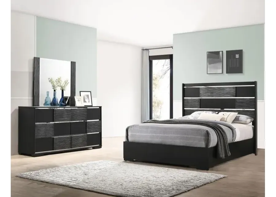 Blacktoft 4-piece Eastern King Panel Bedroom Set Black