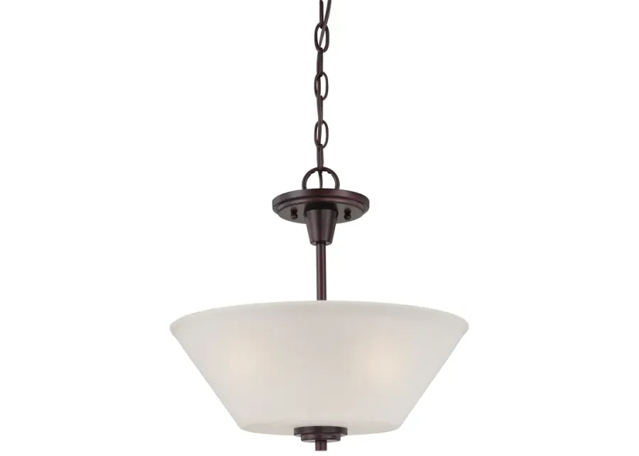 Pittman 15" Wide 2-Light Pendant - Sienna Bronze