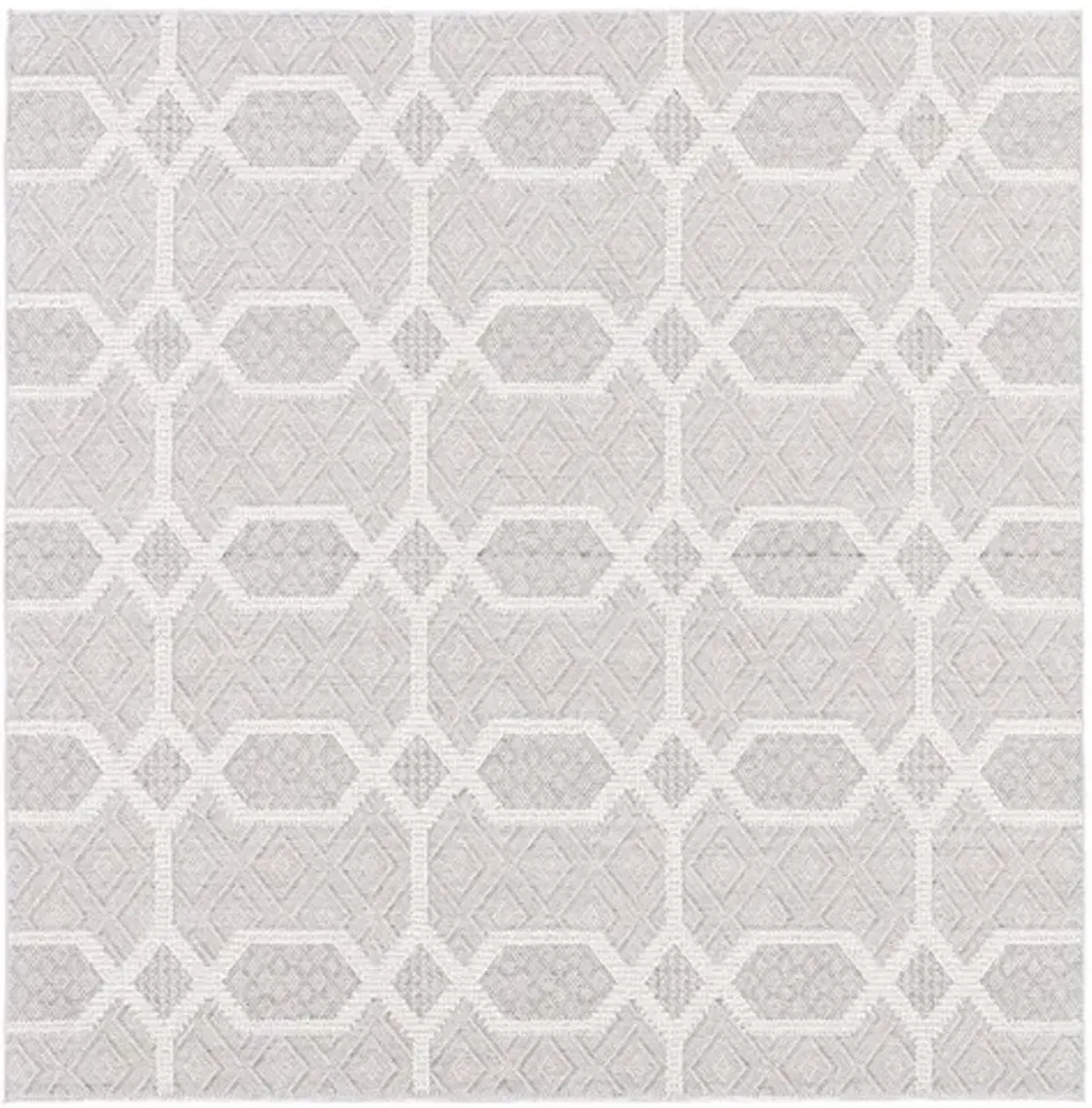 GLOBAL 416 Grey  6'-7' X 6'-7' Square Square Rug