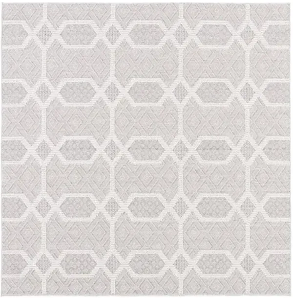 GLOBAL 416 Grey  6'-7' X 6'-7' Square Square Rug