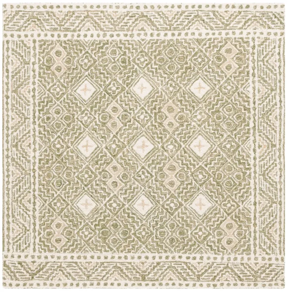MICRO-LOOP Hand Tufted 5' x 5' Square area rug
