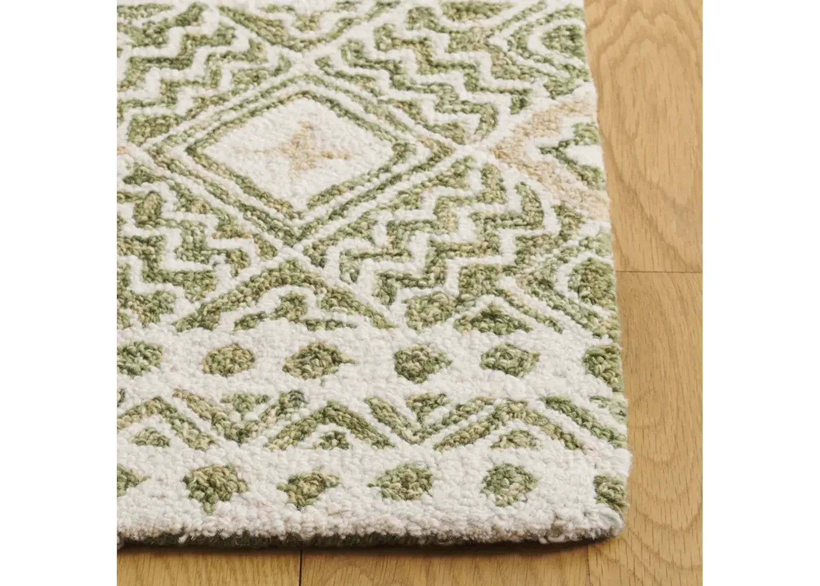 MICRO-LOOP 803 GREEN  5' x 5' Square Square Rug