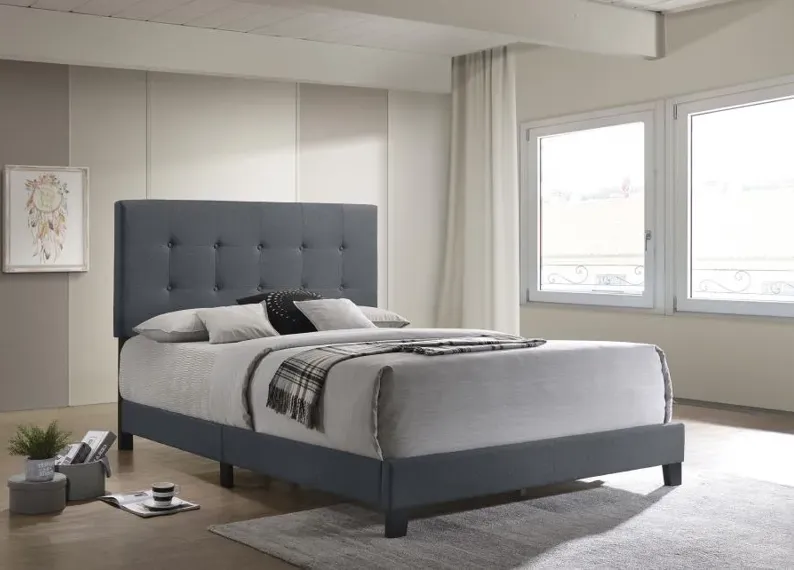 Aaliyah Tufted Upholstered Queen Bed Grey