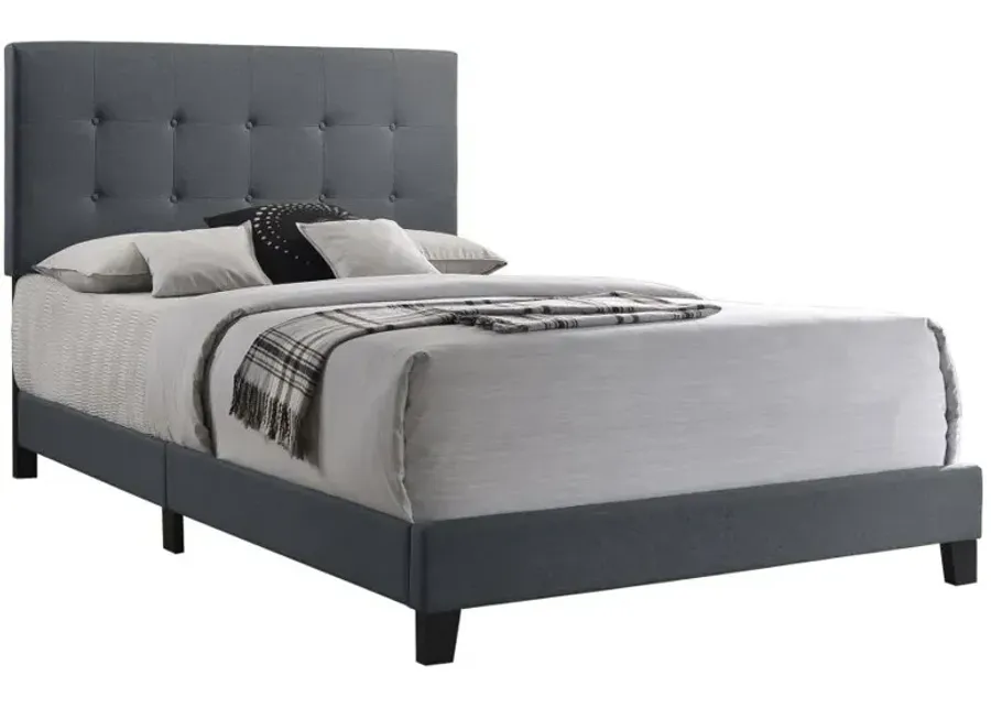 Aaliyah Tufted Upholstered Queen Bed Grey