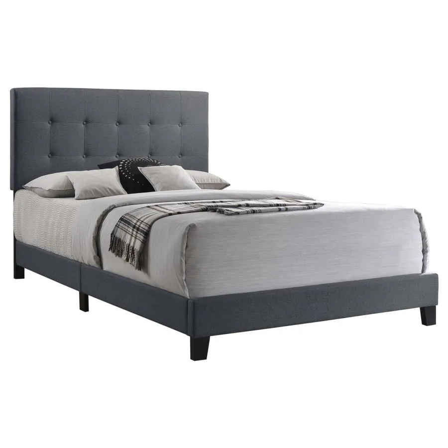 Aaliyah Tufted Upholstered Queen Bed Grey