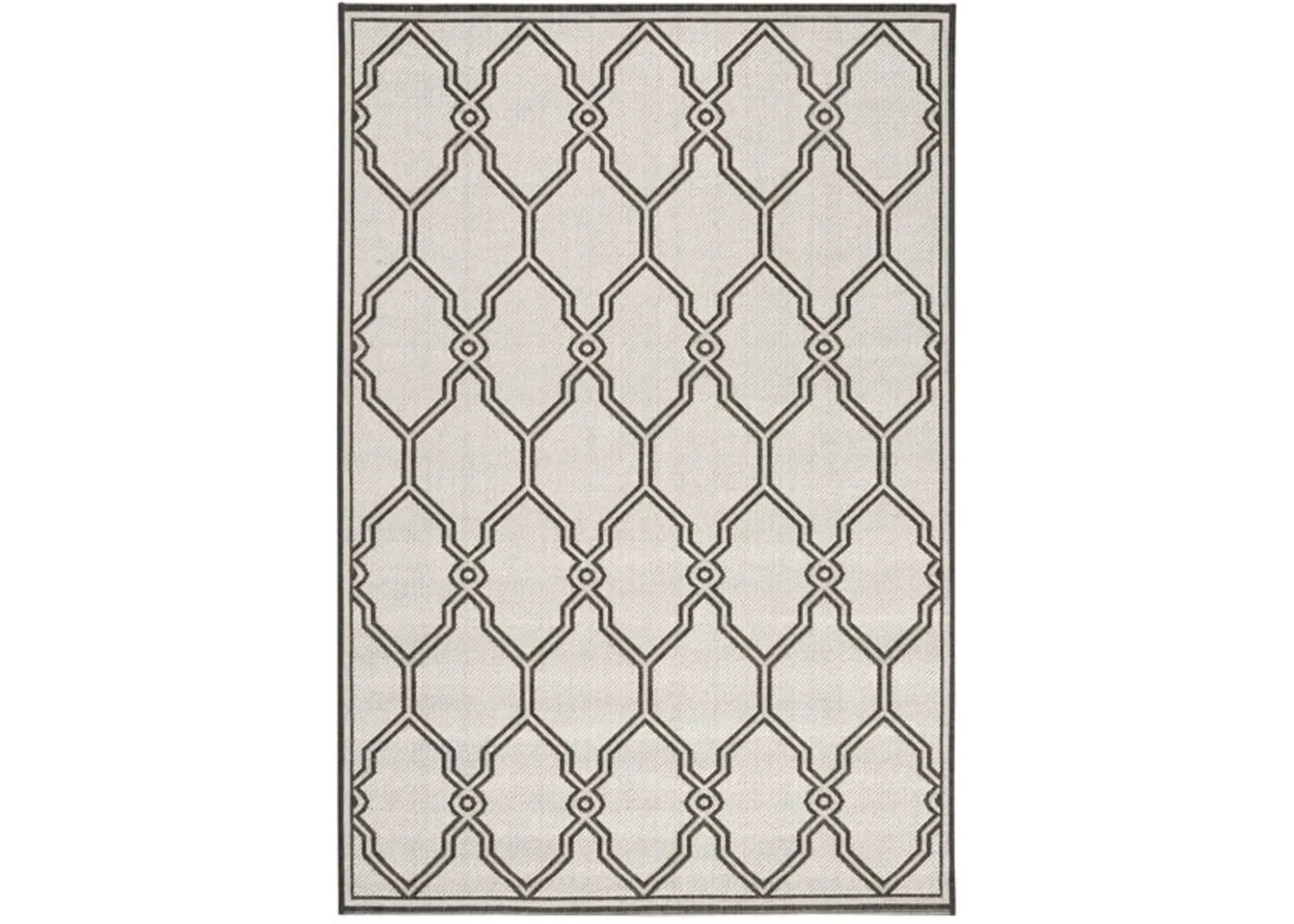 LINDEN 124 Collection LND124A-4 Light Grey / Charcoal 4' X 6'