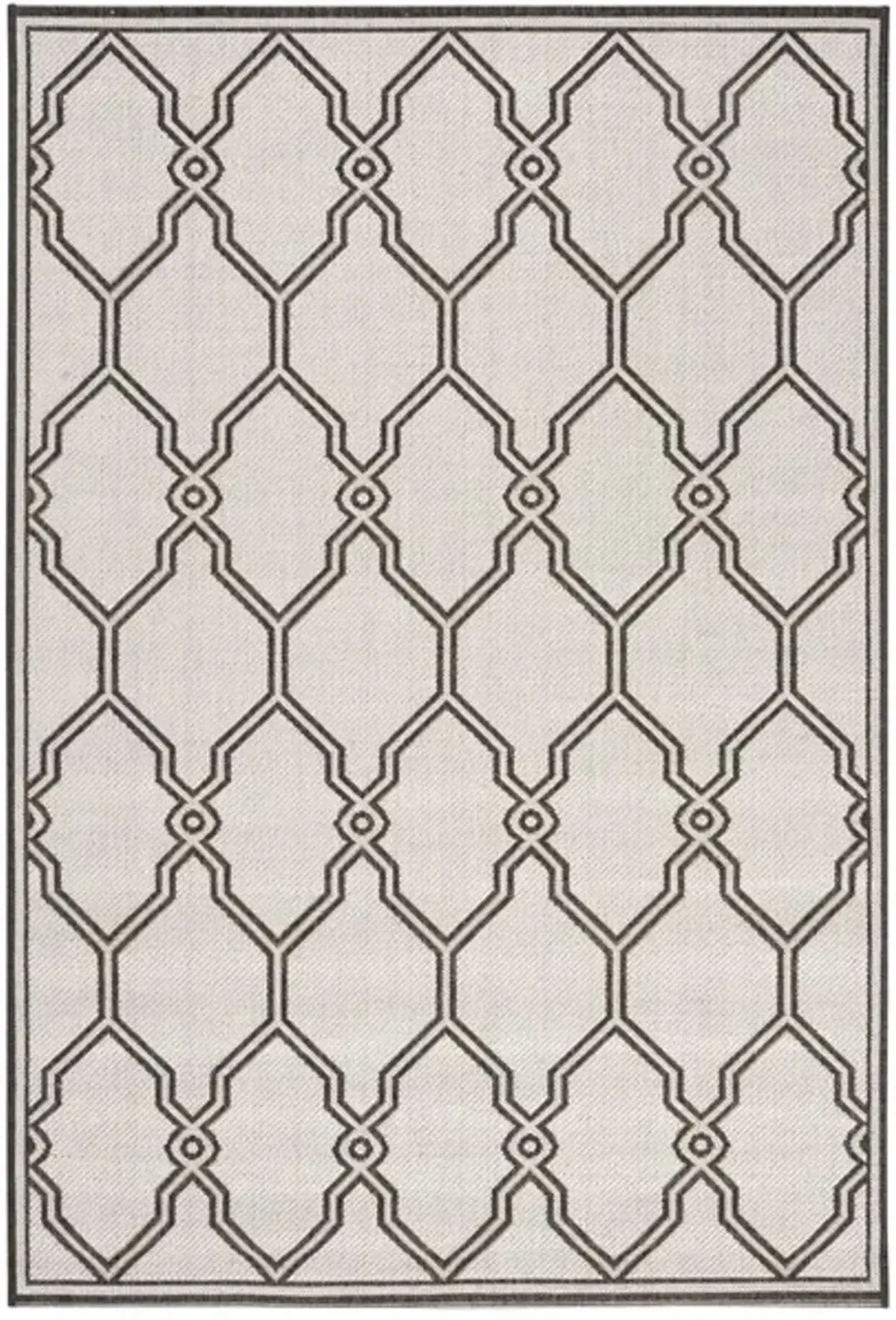 LINDEN 124 Collection LND124A-4 Light Grey / Charcoal 4' X 6'